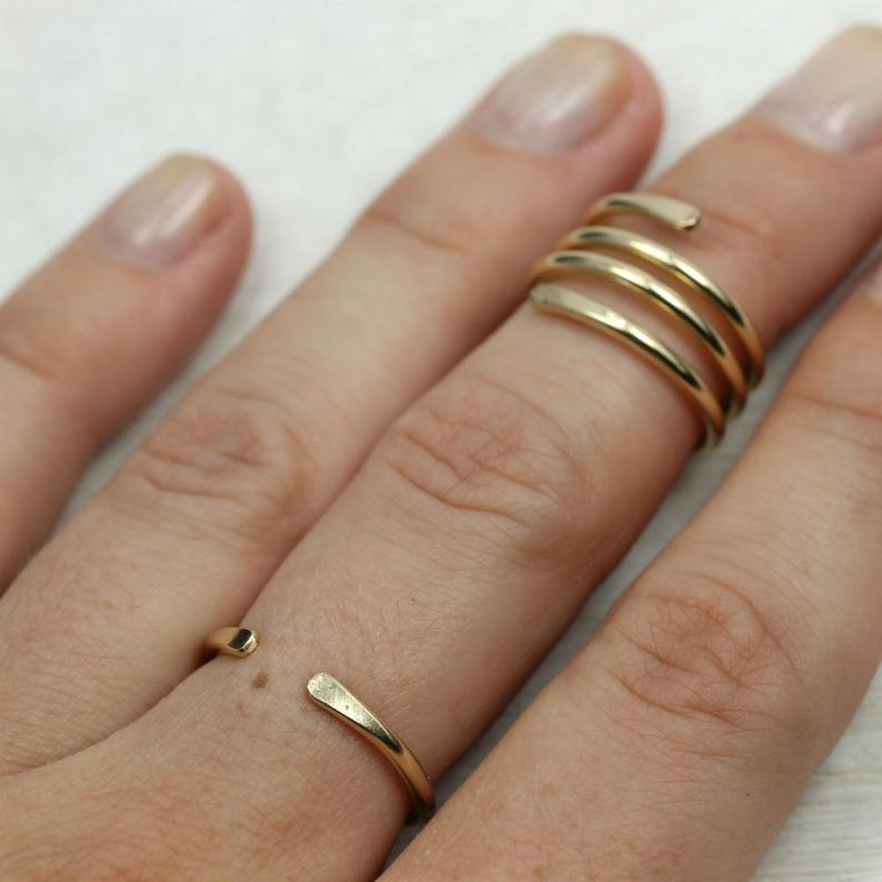 14K Solid Gold Horseshoe Ring