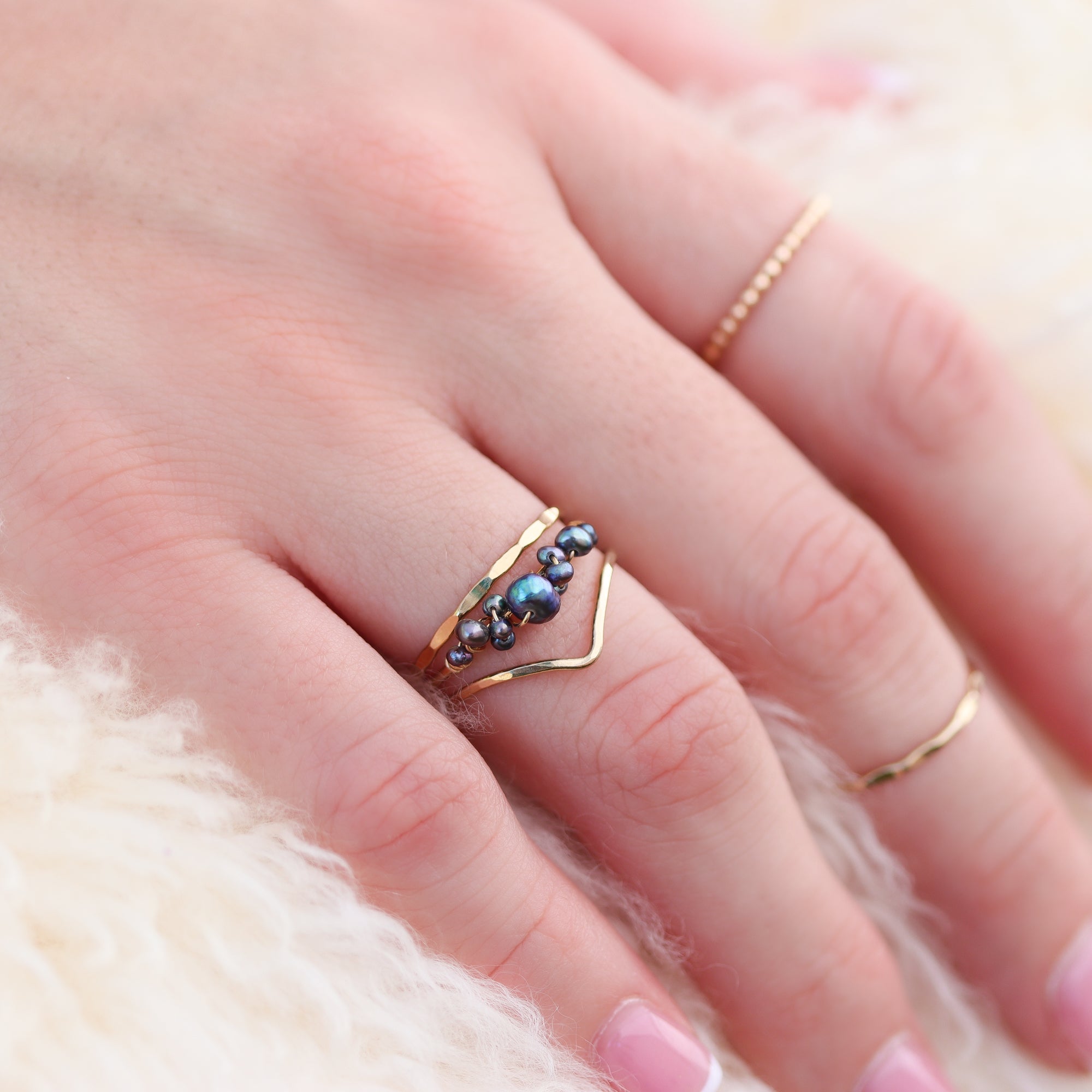 Bubbly Pearl Ring