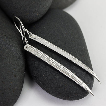 Cactus Spine Earrings in Silver