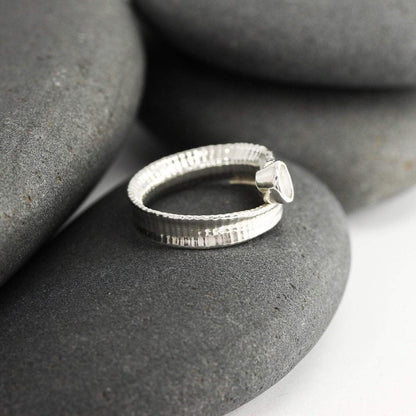 Cactus Spine Ring in Silver with Moonstone