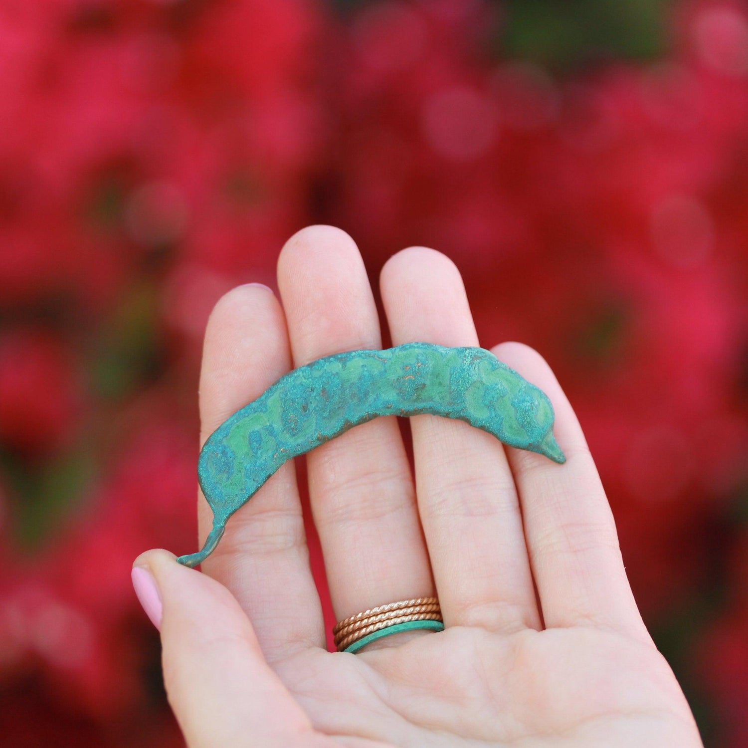 Cast Bronze Patina Desert Mesquite Seed Pod Necklace