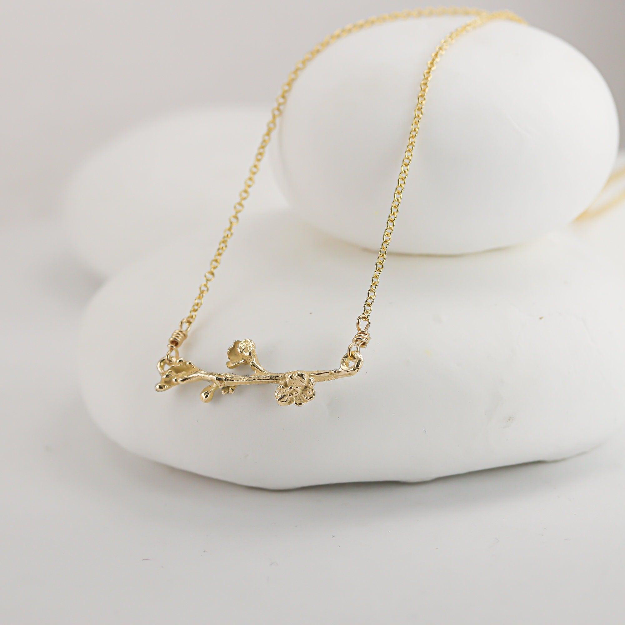 Cherry Blossom Branch Necklace