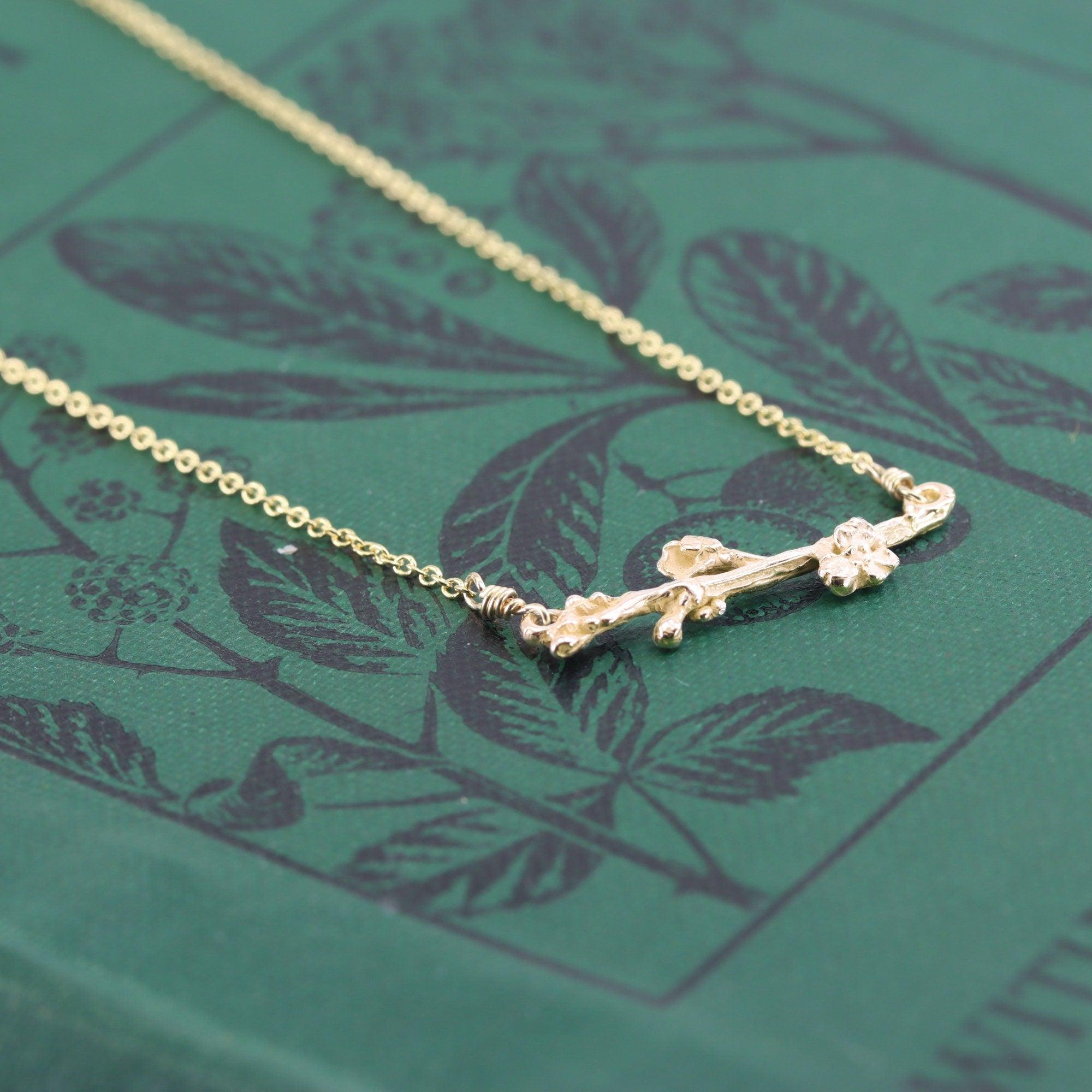 Cherry Blossom Branch Necklace