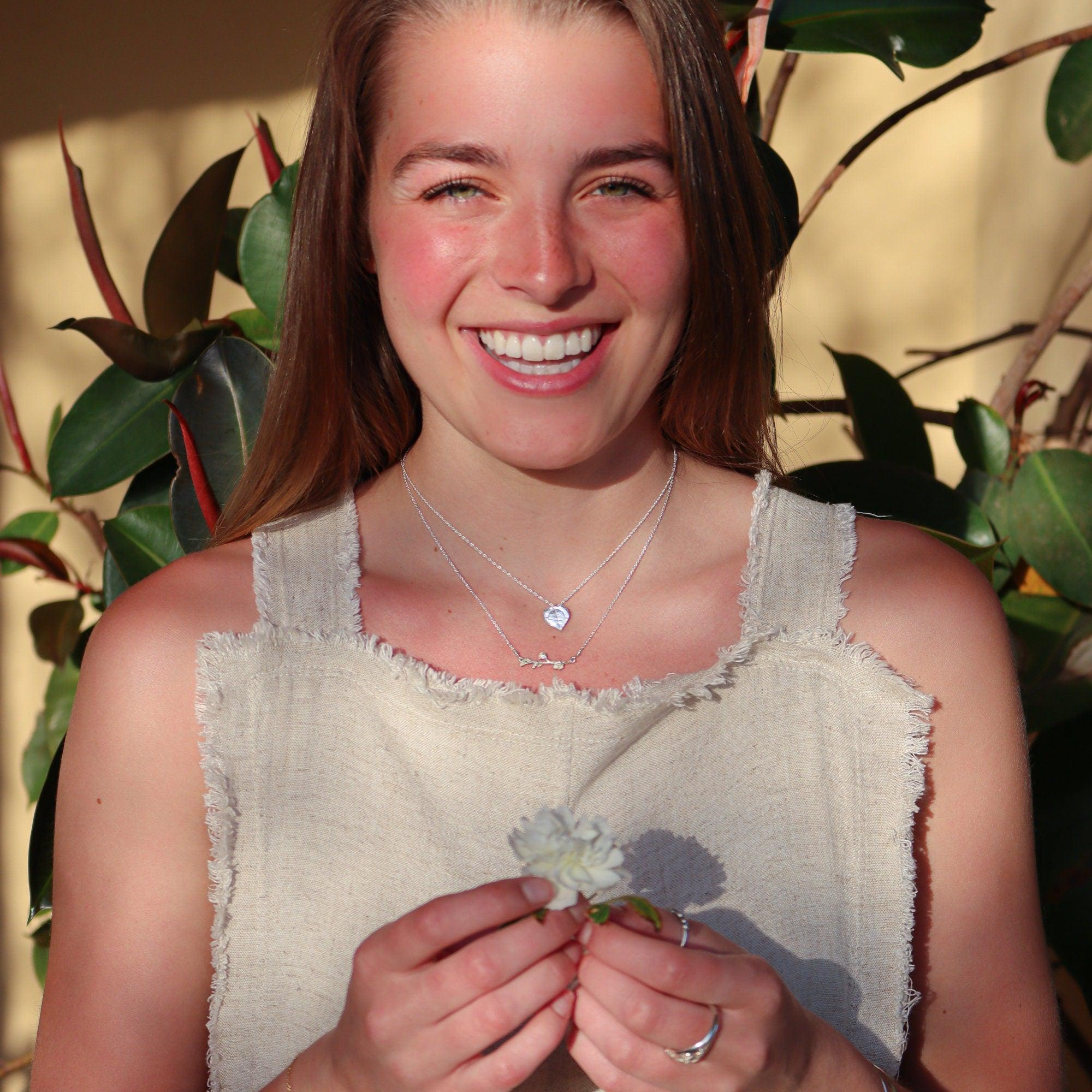 Cherry Blossom Branch Necklace