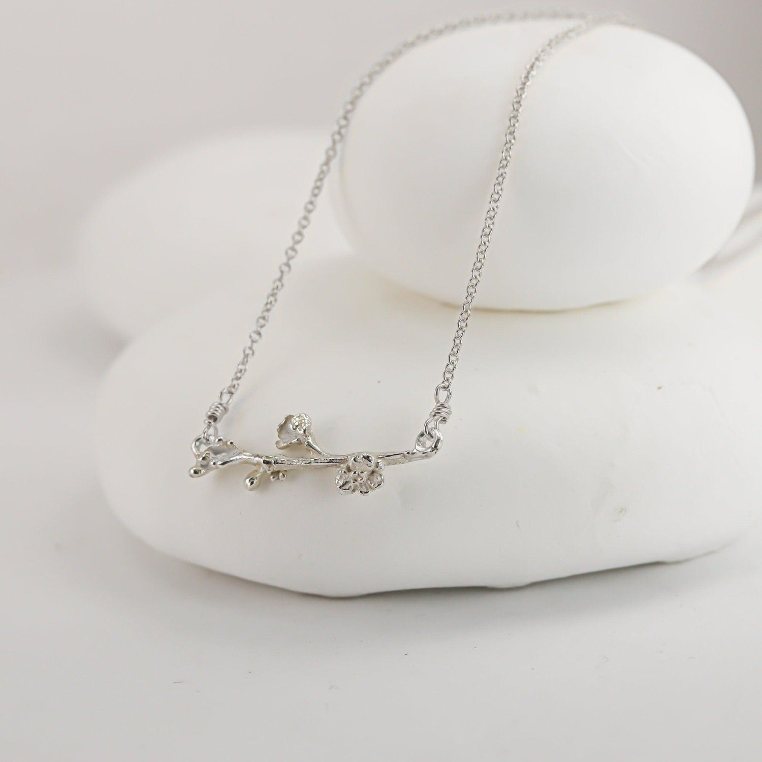 Cherry Blossom Branch Necklace