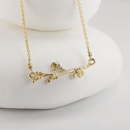 Cherry Blossom Branch Necklace