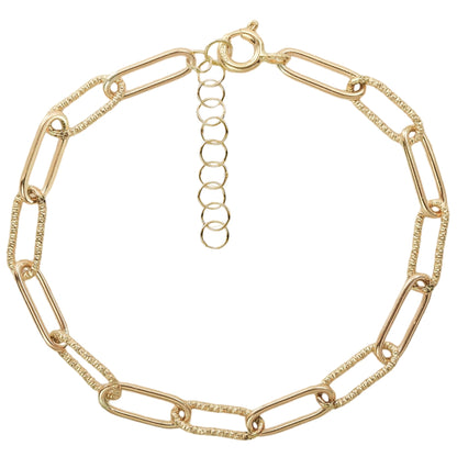 Chunky Paperclip Chain Bracelet in Gold