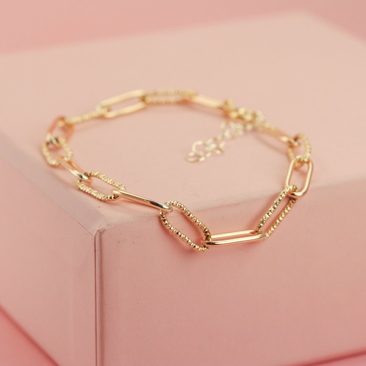 Chunky Paperclip Chain Bracelet in Gold and Silver