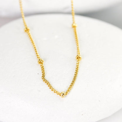 Dainty Beaded Satellite Necklace