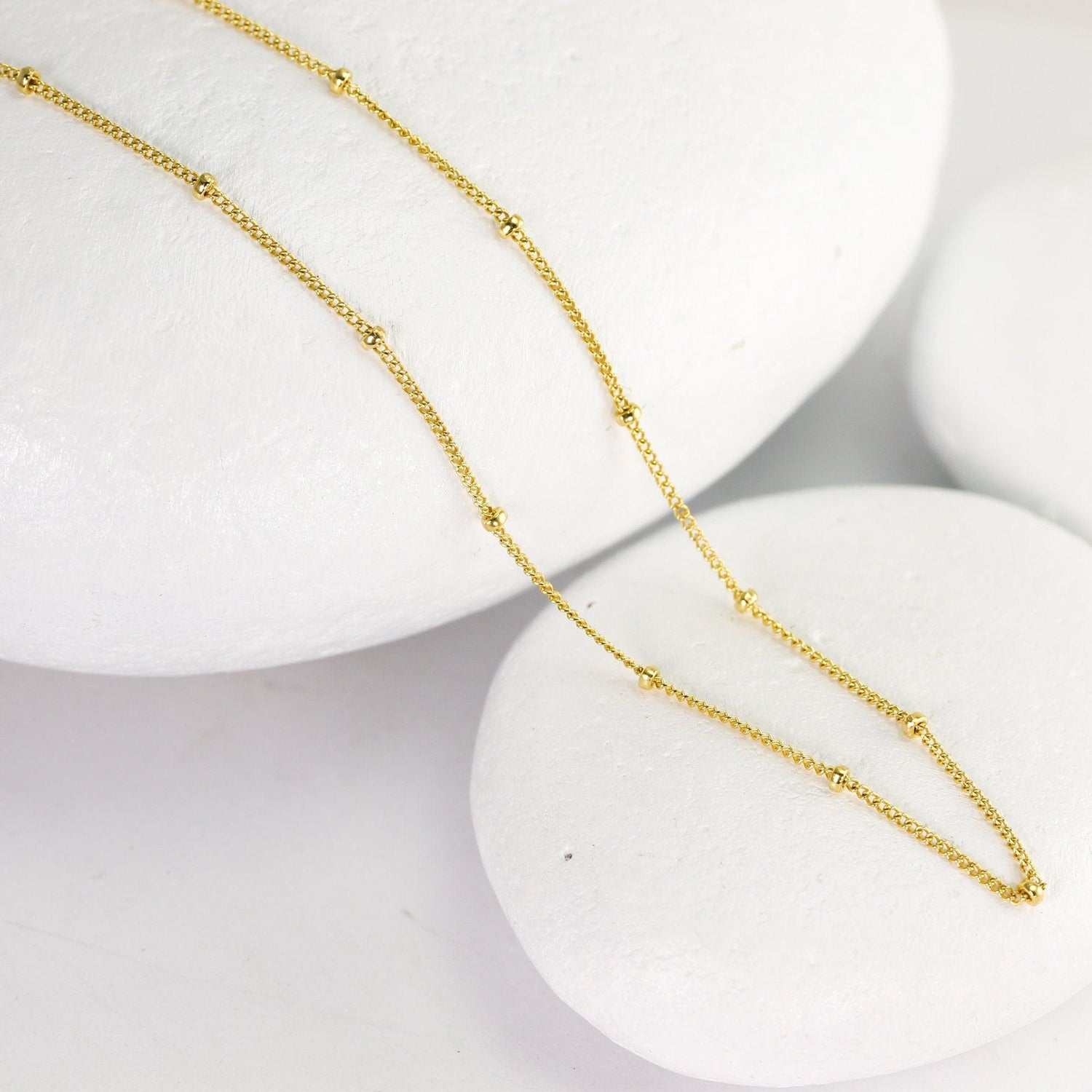 Dainty Beaded Satellite Necklace