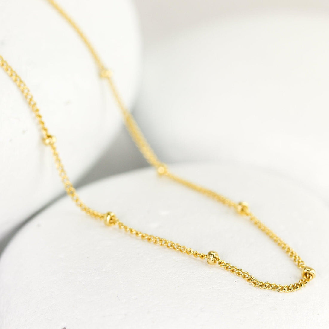 Dainty Beaded Satellite Necklace