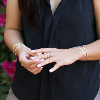 Engraved Rose Gold Cuff