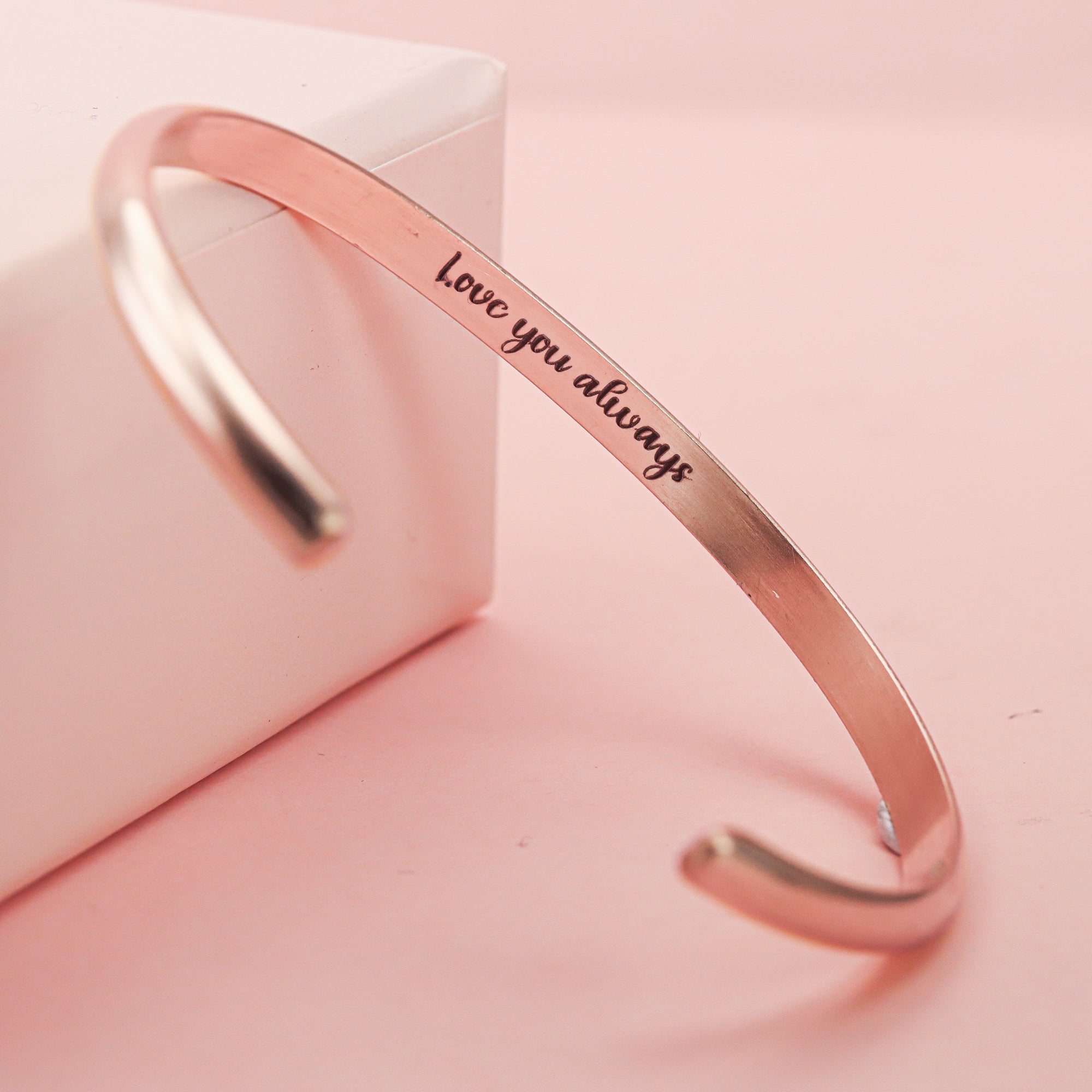 Engraved Rose Gold Cuff