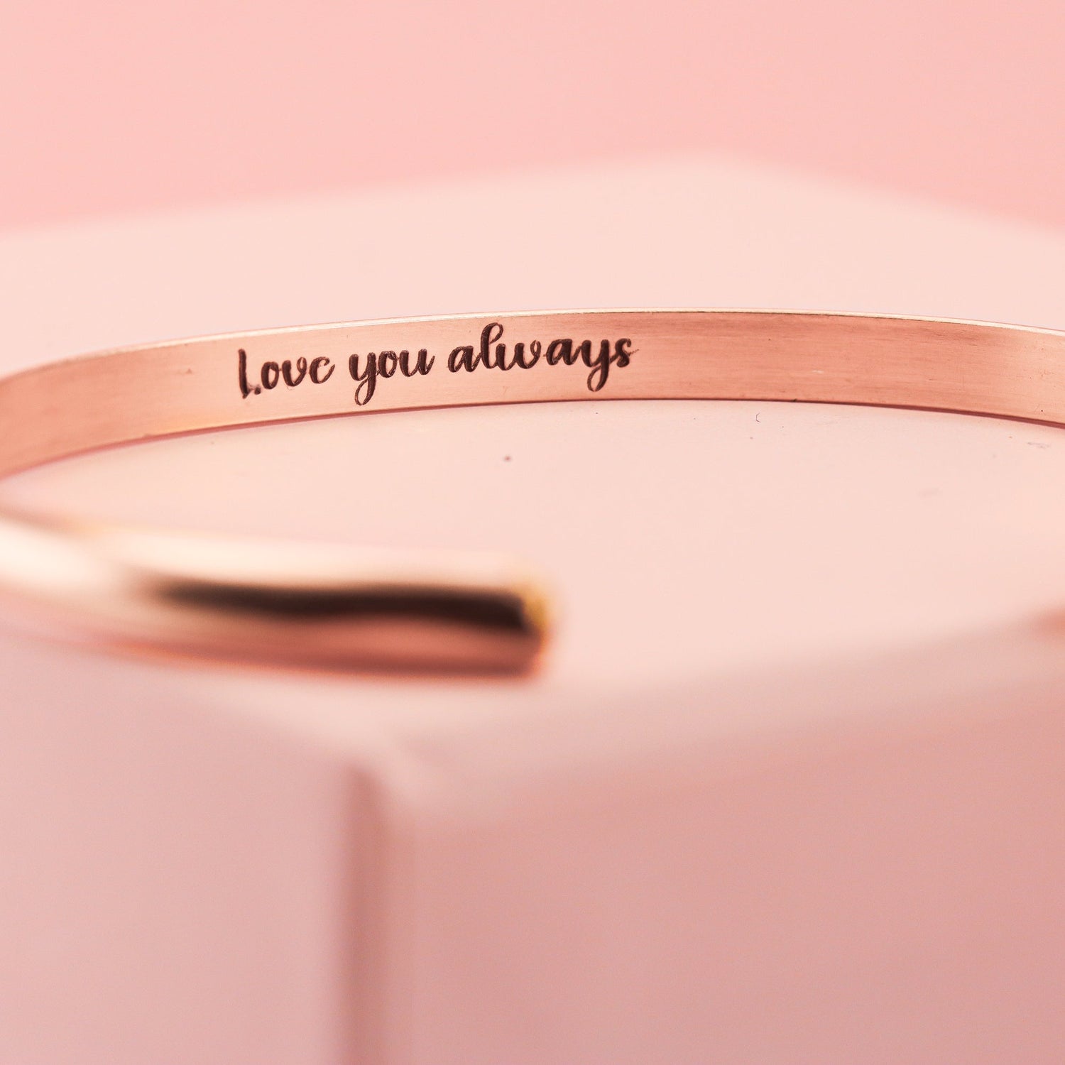 Engraved Rose Gold Cuff