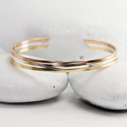 Gold Twist Cuff Bracelet