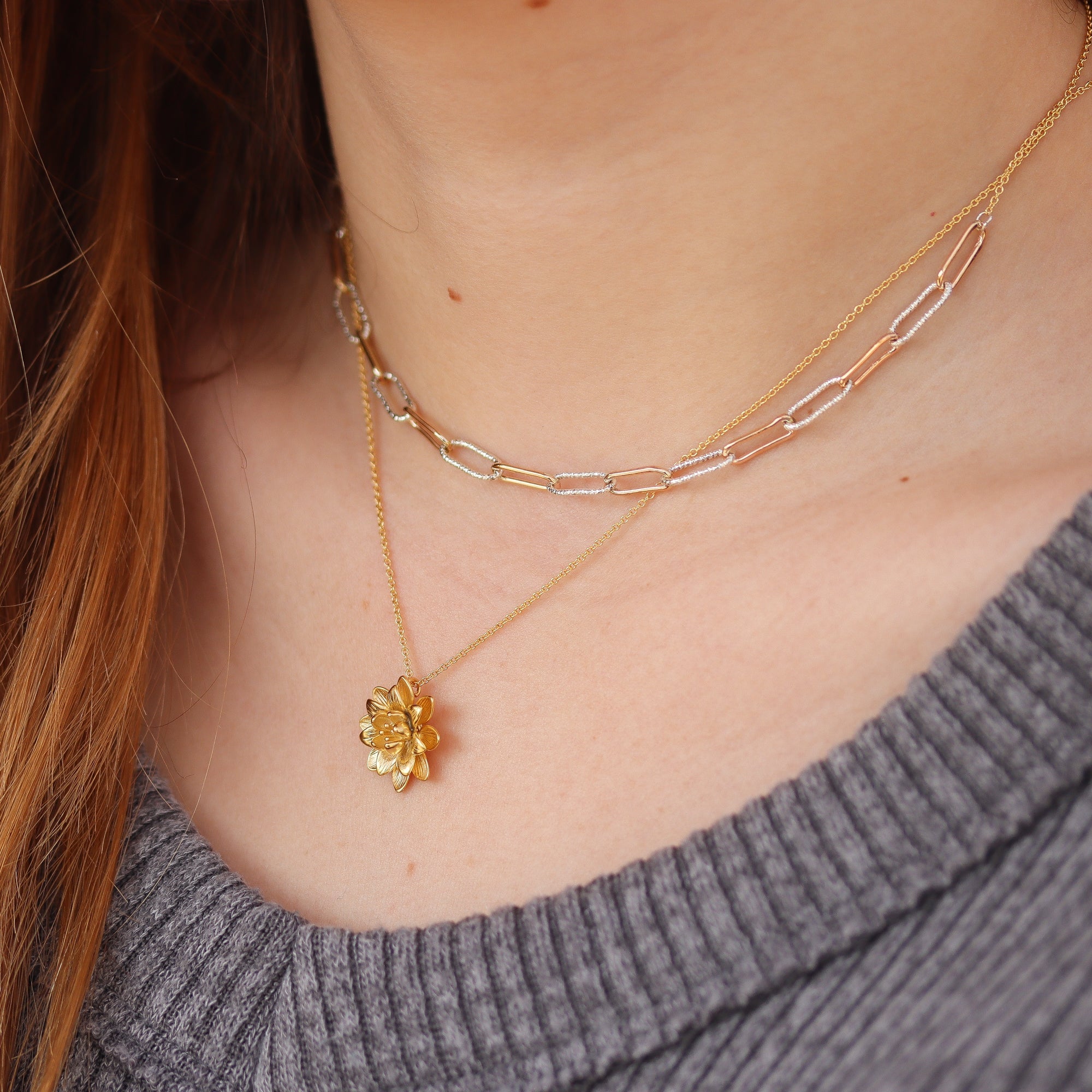 Golden Lotus Necklace