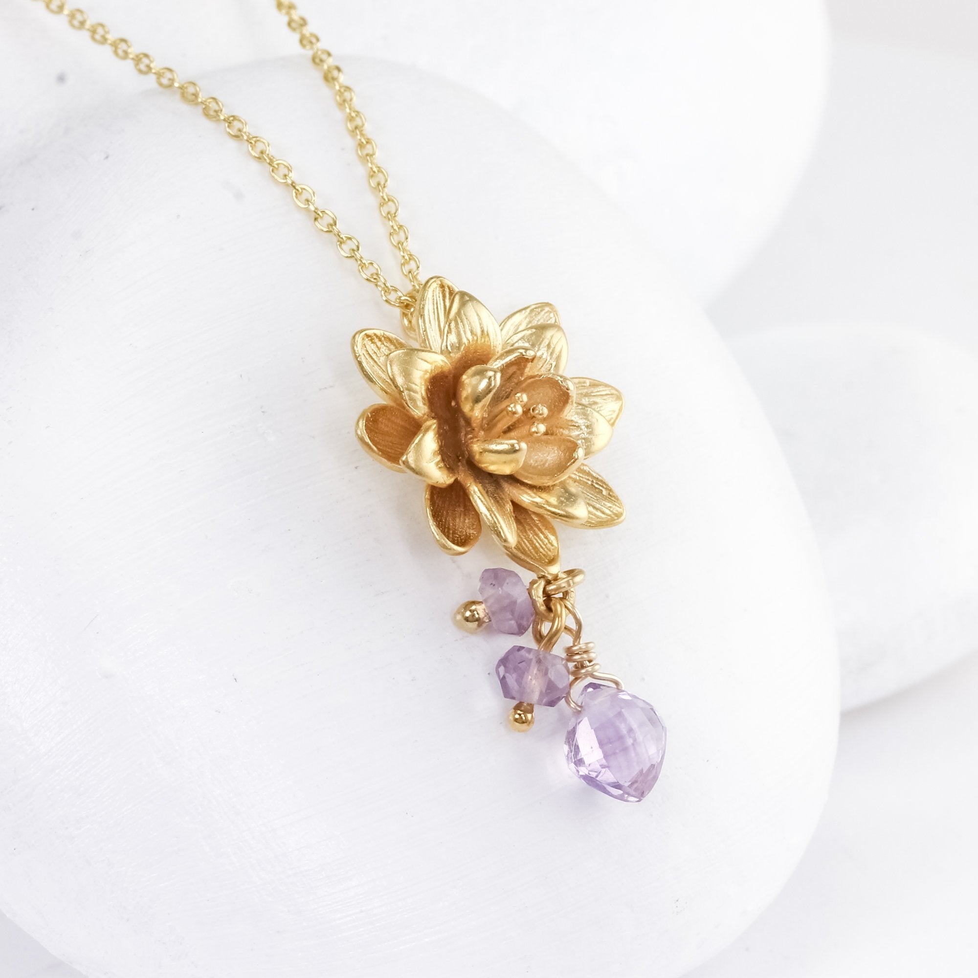 Golden Lotus Necklace