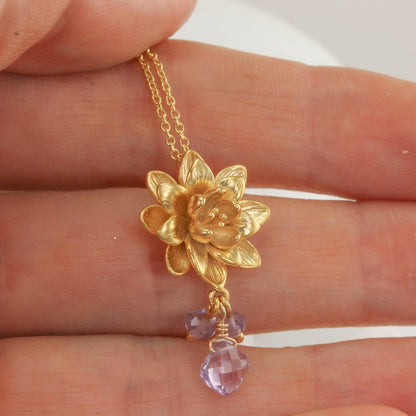 Golden Lotus Necklace