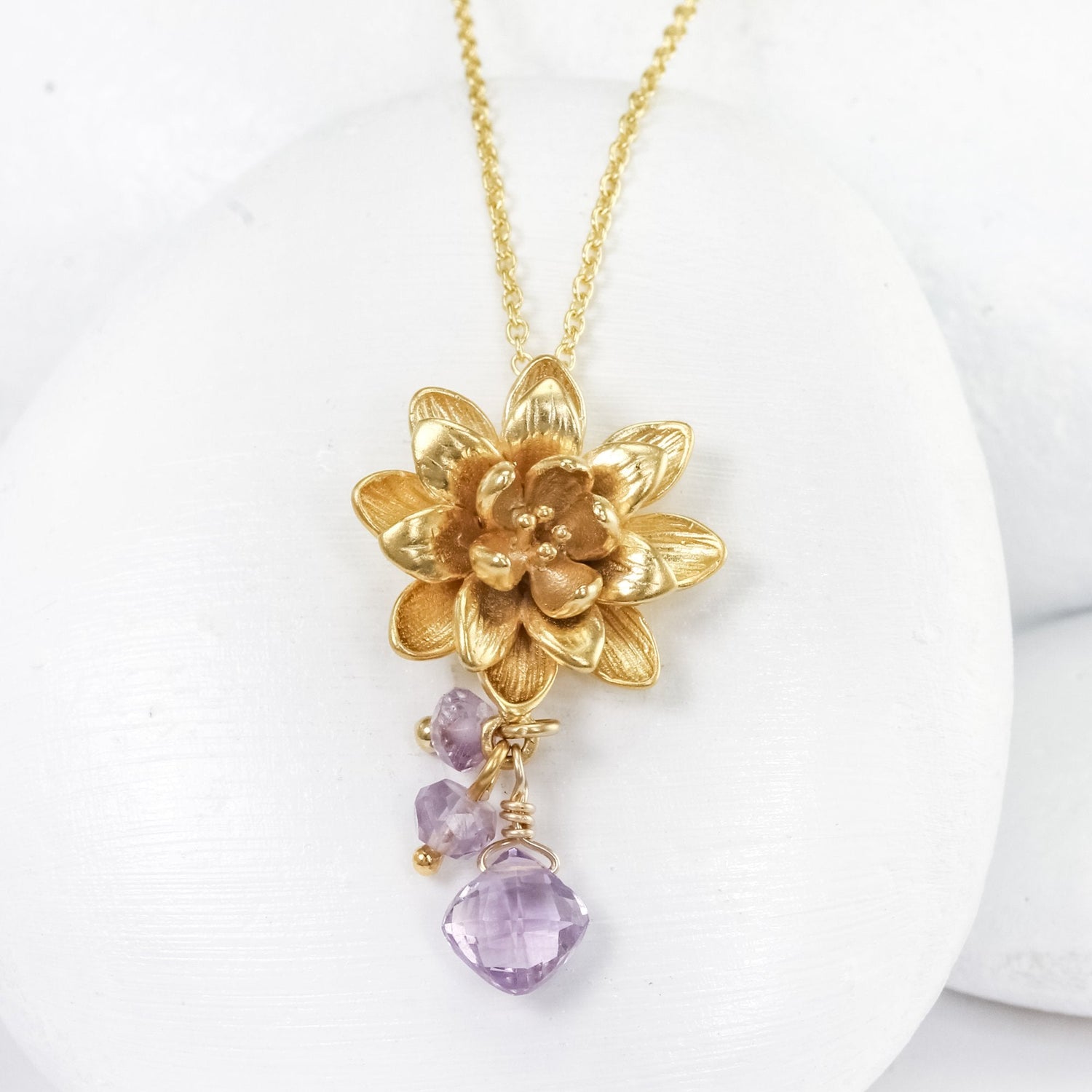 Golden Lotus Necklace