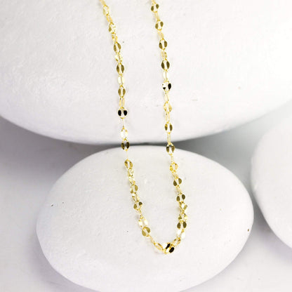 Hammered Gold Mirror Chain