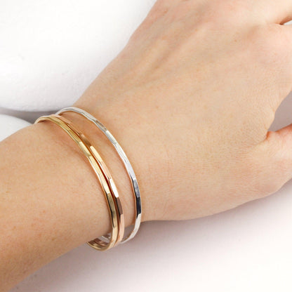 Hammered Gold Signature Cuff Bracelet