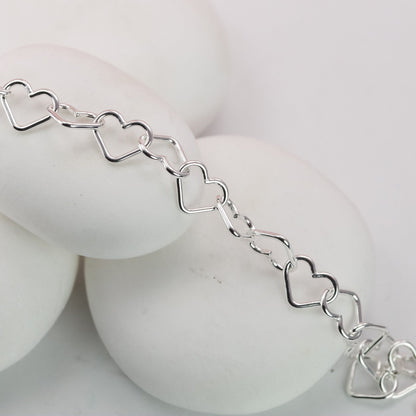 Heart Chain Link Bracelet