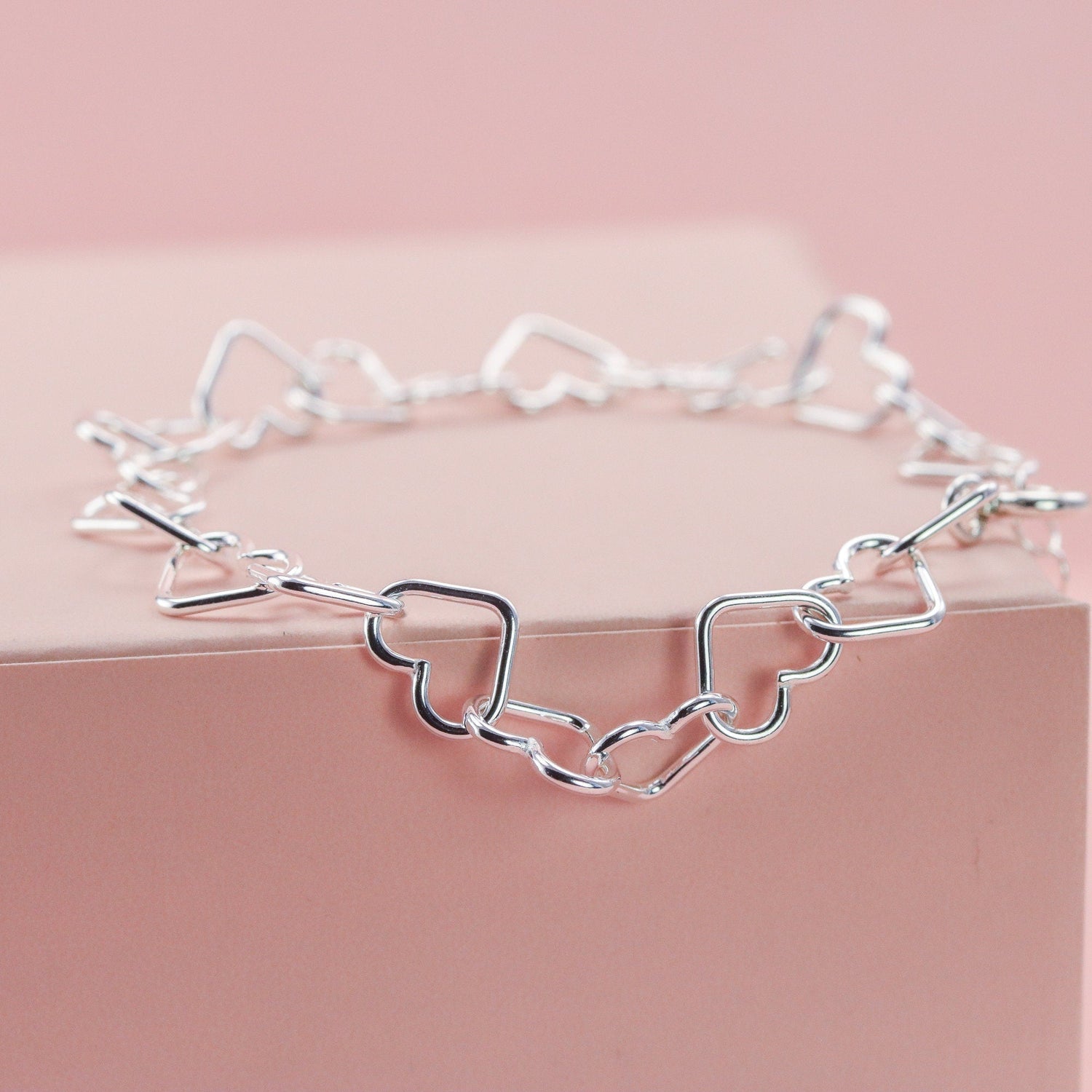 Heart Chain Link Bracelet