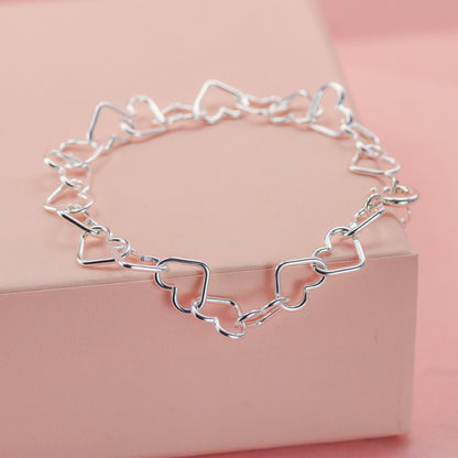 Heart Chain Link Bracelet