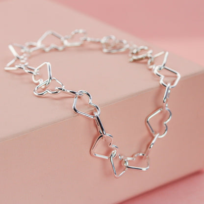 Heart Chain Link Bracelet