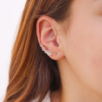 Herkimer Diamond Ear Climbers