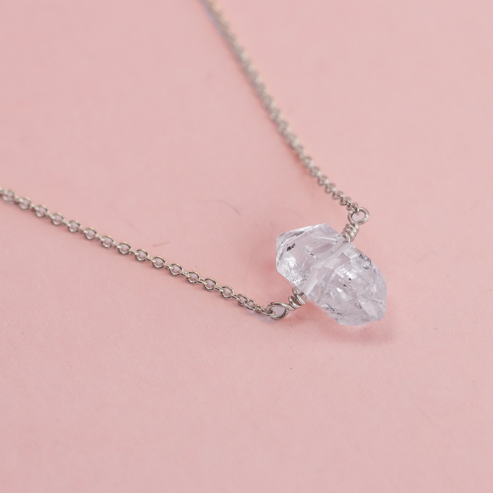 Herkimer Solitaire Necklace