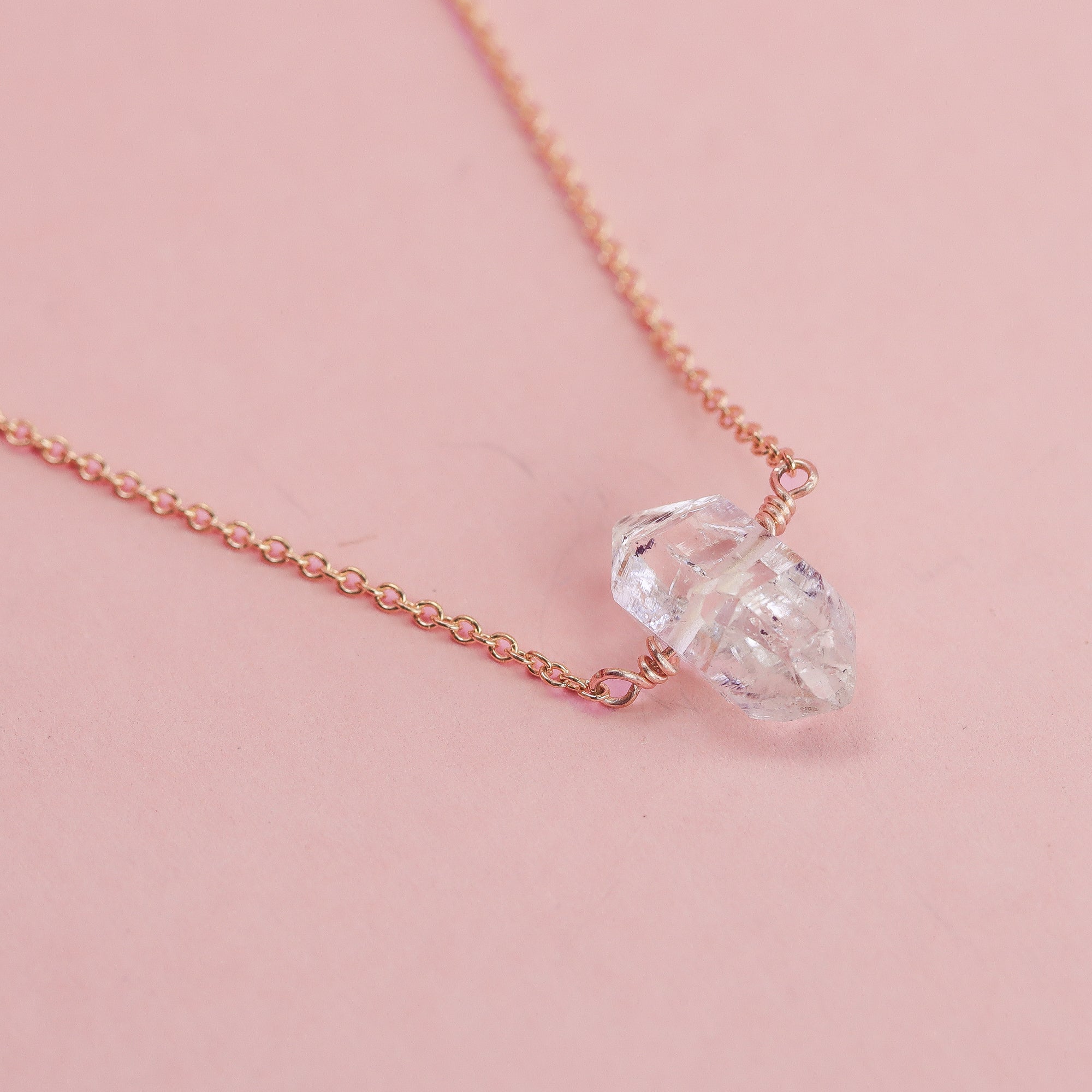 Herkimer Solitaire Necklace