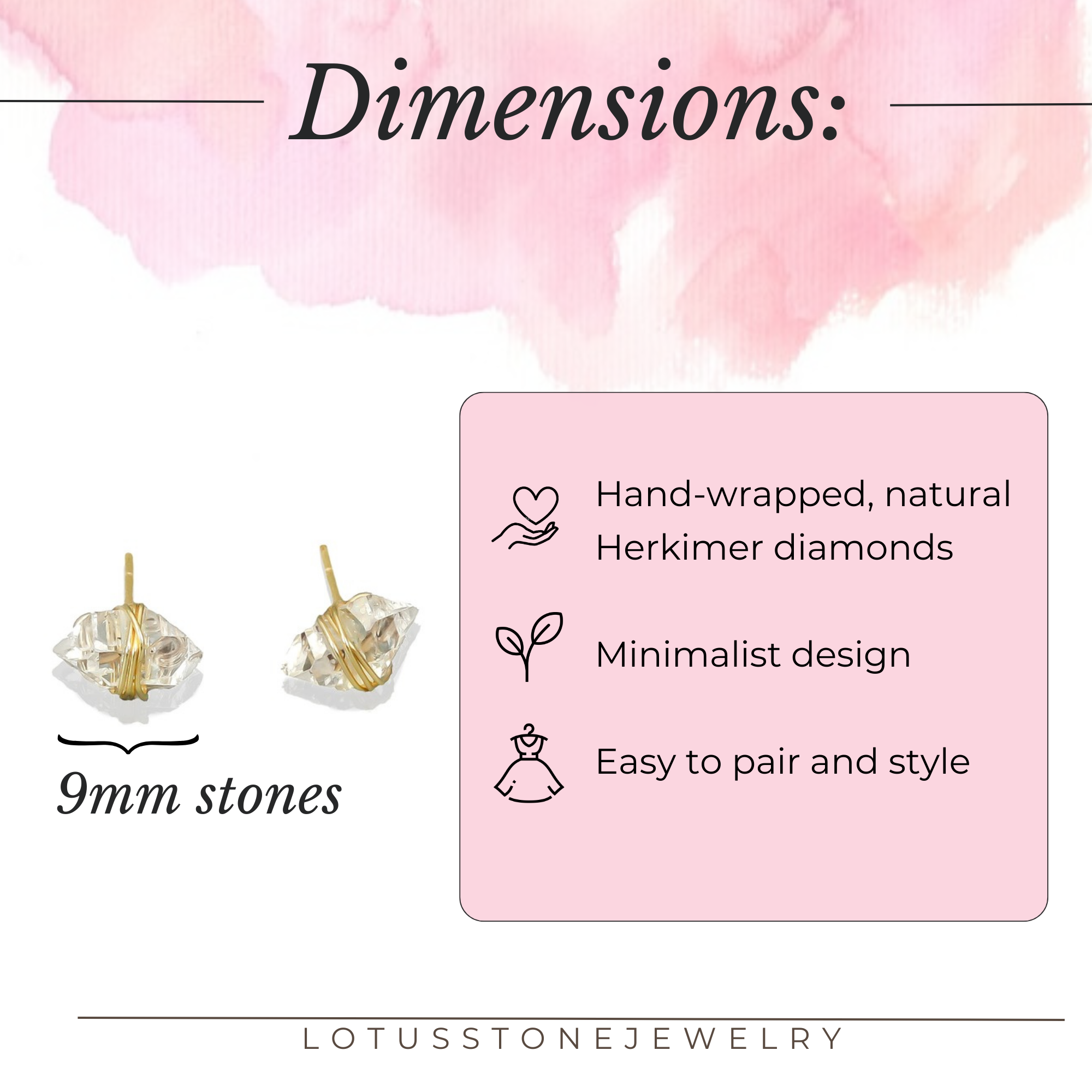 Herkimer Stud Earrings