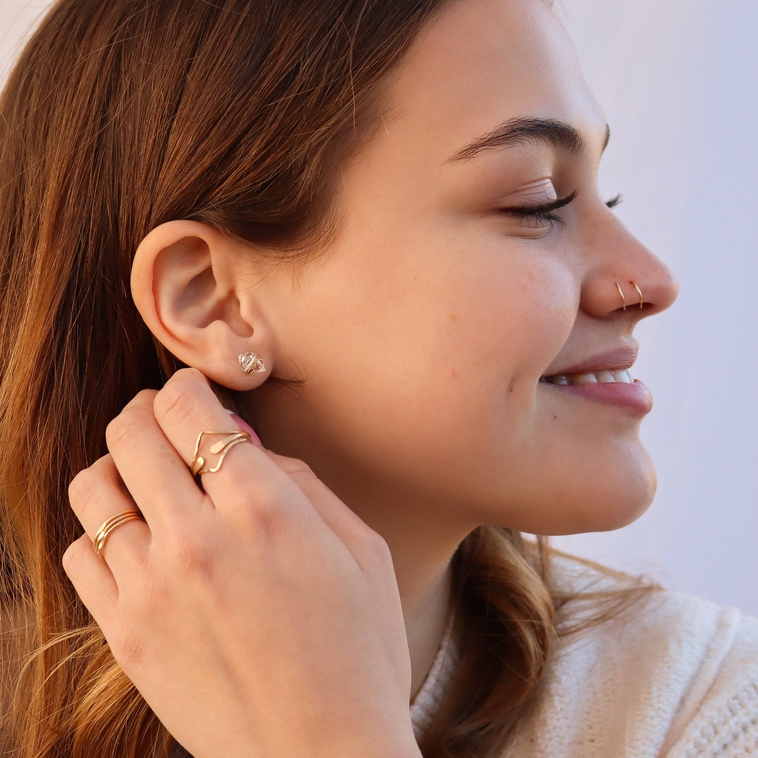 Herkimer Stud Earrings