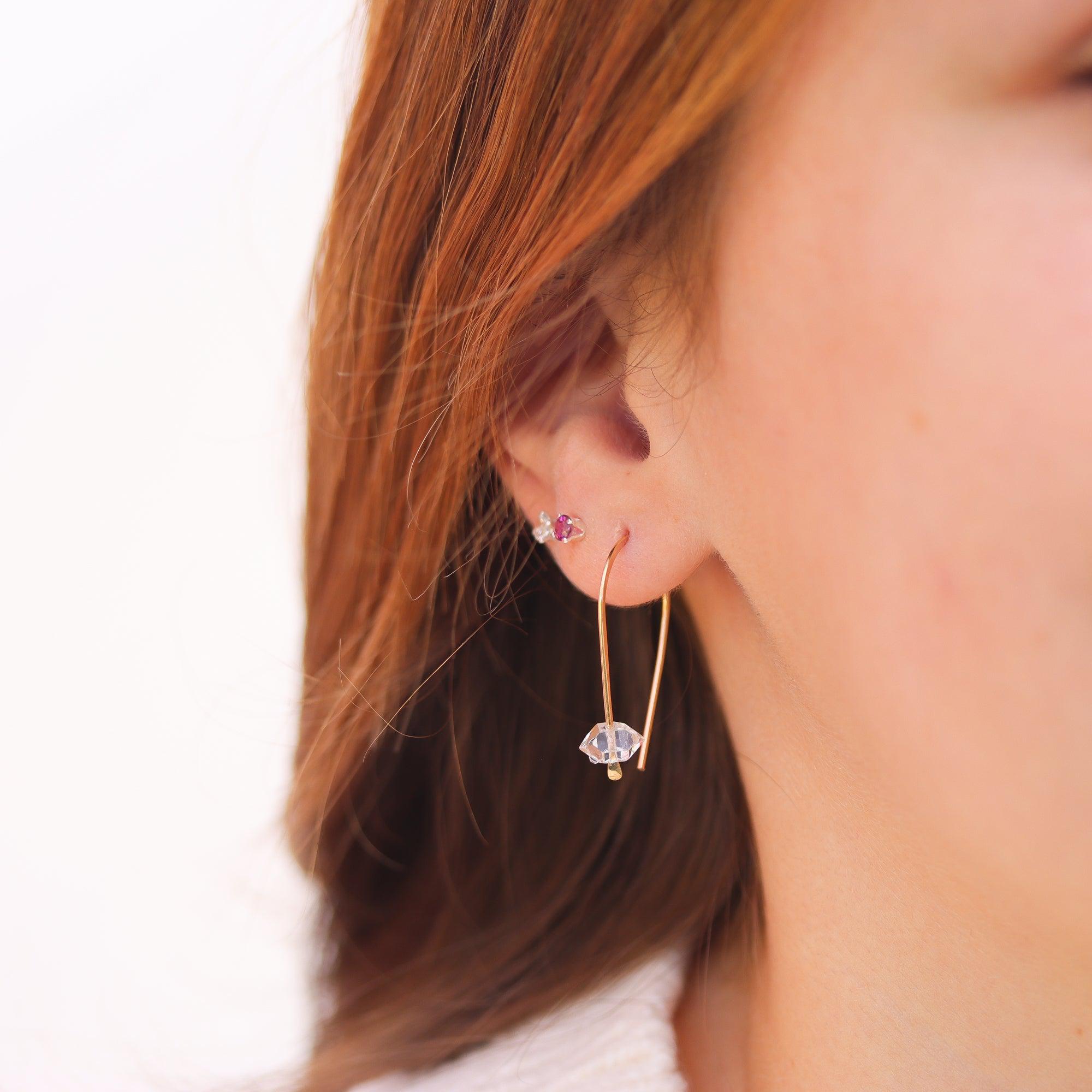 Herkimer Threader Earrings