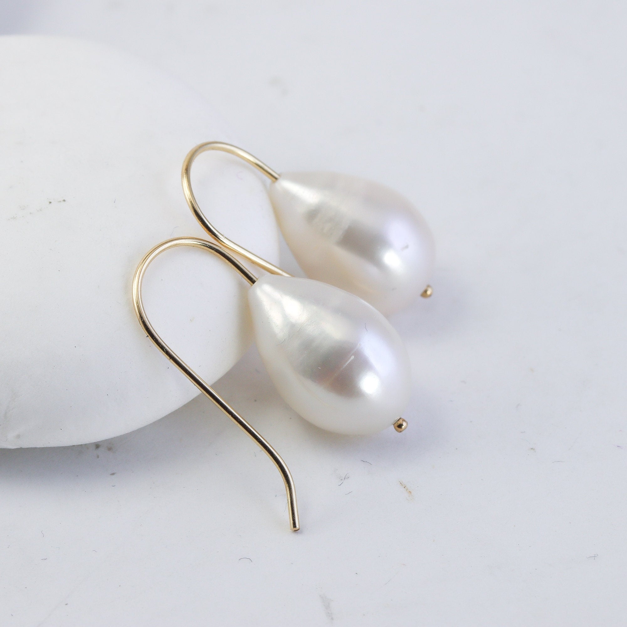 Large 14K Pearl Drops