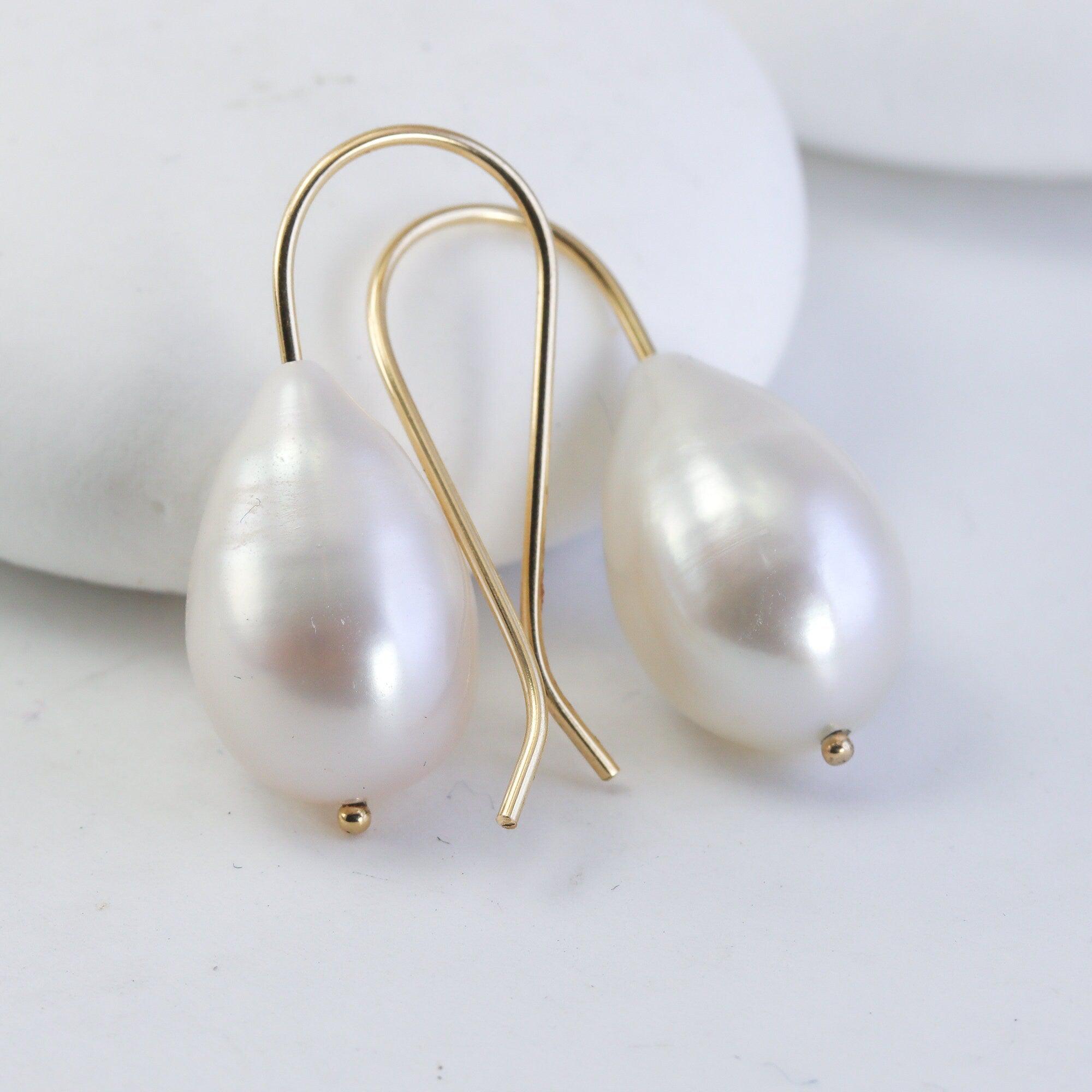 Large 14K Pearl Drops