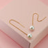 Large Pearl Threaders in 14K with Genuine Freshwater Pearls