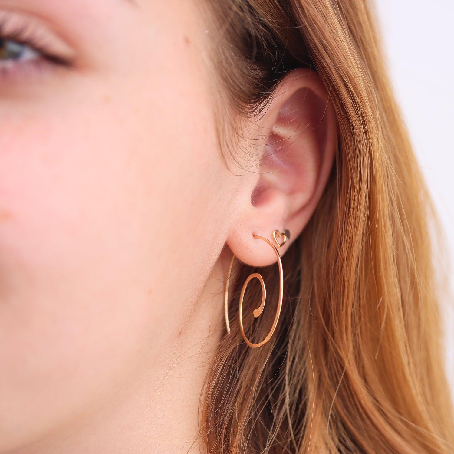 Large Spiral Hoop Earrings