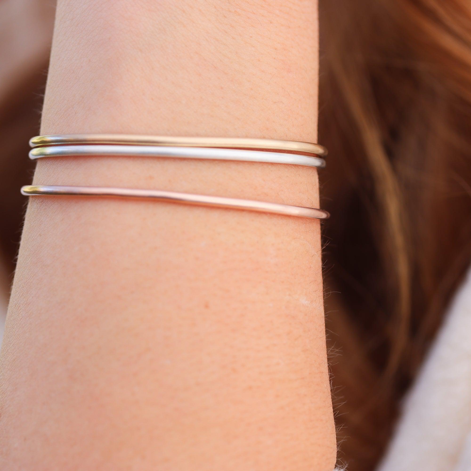 Double Dot Cuff - Silver Cuff Bracelet - 14K Gold Filled Cuff - Silver Bangle - Sterling Silver Cuff - Gold Filled Bangle - Silver buy Bracelet