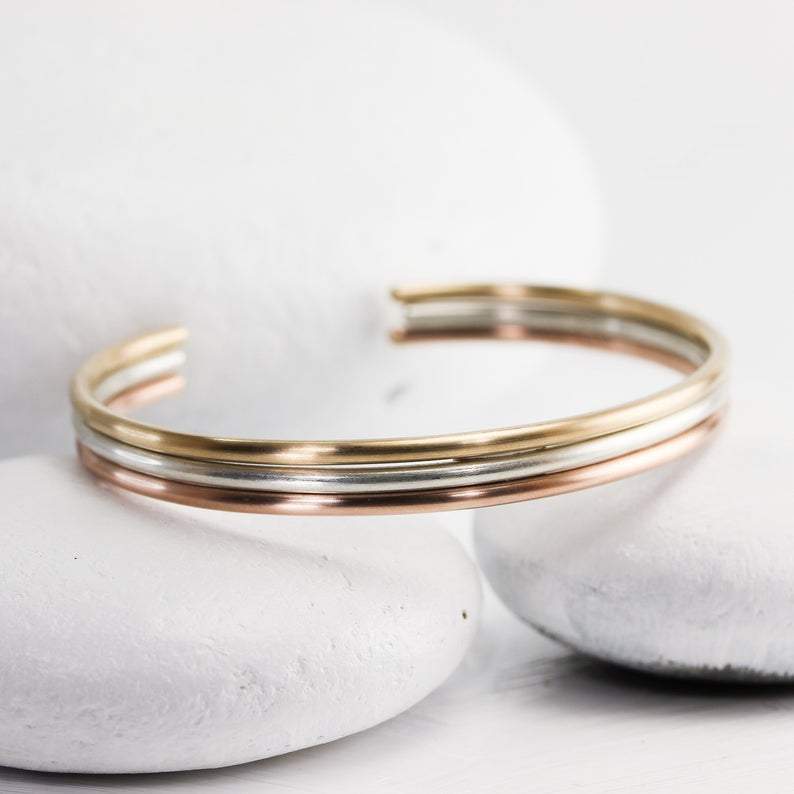 Matte Cuff Bracelet in Gold