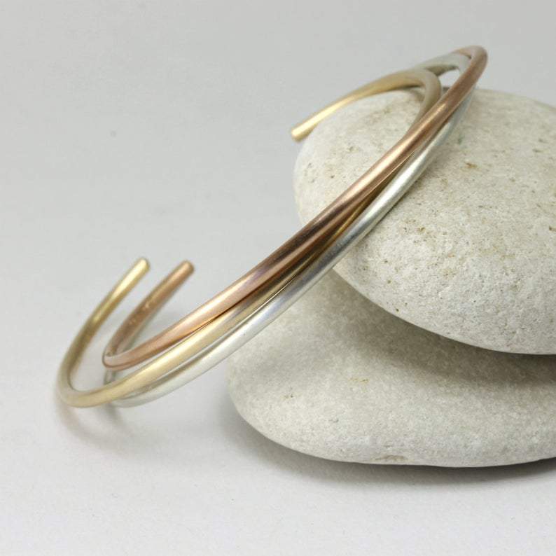 Matte Cuff Bracelet in Gold