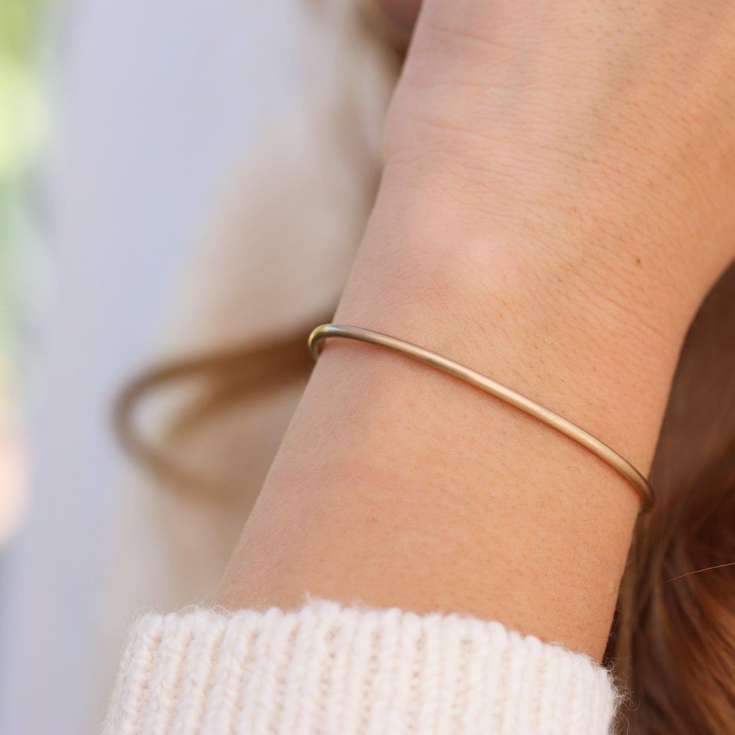 Matte Cuff Bracelet in Gold