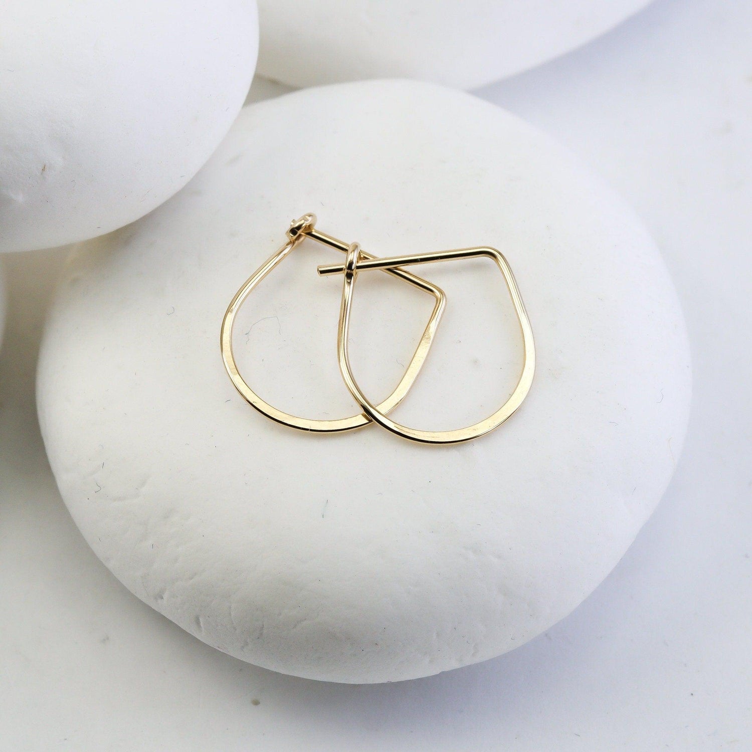 Mini Huggie Teardrop Hoops