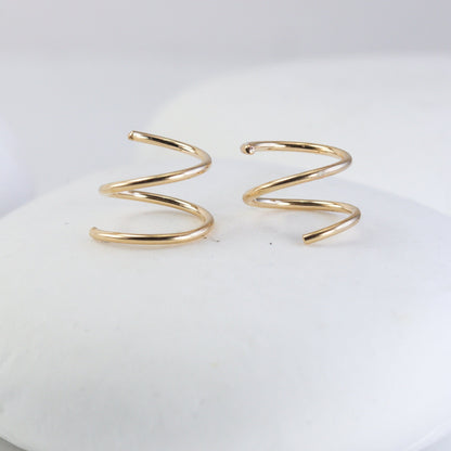 Mini Illusion Gold Hoops