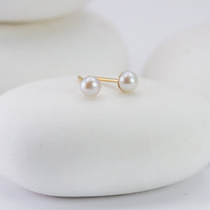 Mini Pearl Stud Earrings