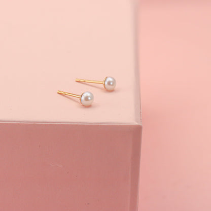 Mini Pearl Stud Earrings