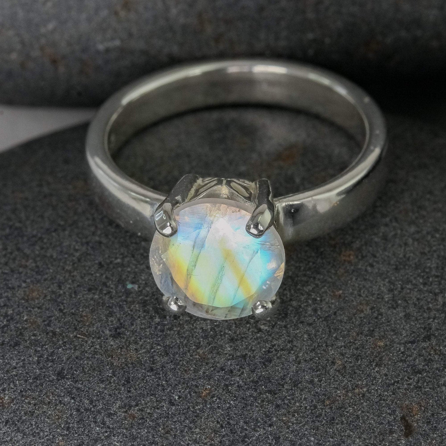 Moonstone Ring in Sterling Silver