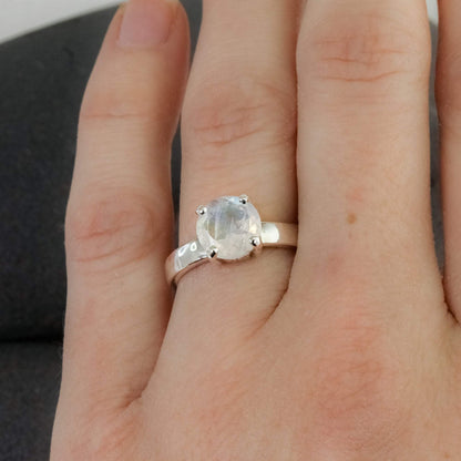 Moonstone Ring in Sterling Silver