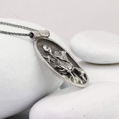 Oval Lotus Pendant